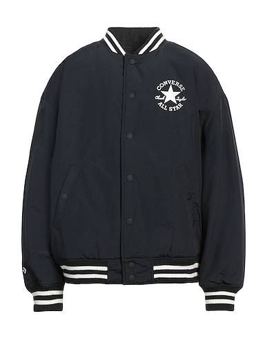 CONVERSE Jacket Black 72% Nylon, 28% Cotton
