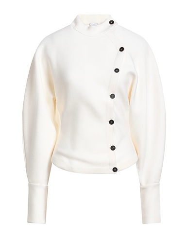 FERRAGAMO Double breasted pea coat Ivory 58% Polyamide, 33% Virgin Wool, 7% Viscose, 2% Elastane