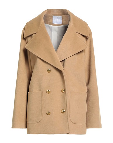 GAëLLE Paris Coat Camel 92% Polyester, 8% Viscose