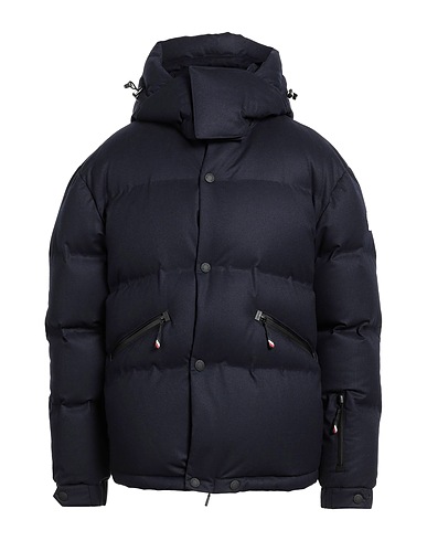 MONCLER GRENOBLE Shell jacket Midnight blue 100% Virgin Wool, Polyamide, Elastane