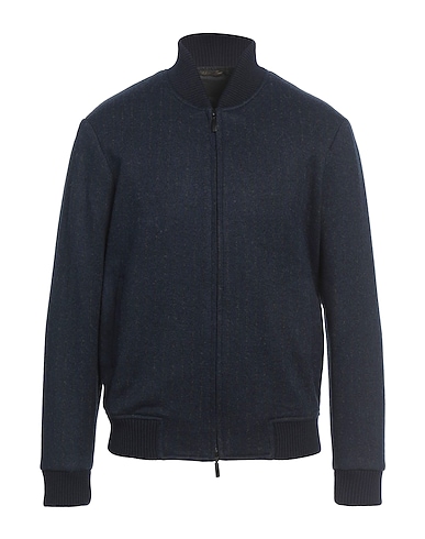 TWENTY-ONE by ANTONIO CARNEVALE Bomber BLU NAVY 69% Virgin Wool, 29% Polyamide, 2% Elastane