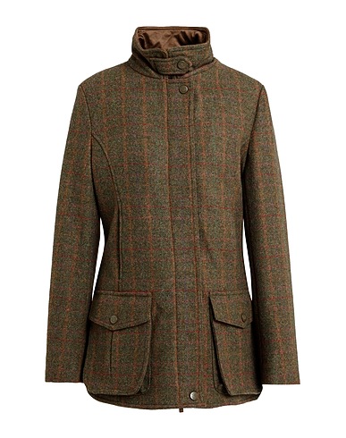 ALAN PAINE Coat Military green 100% Wool