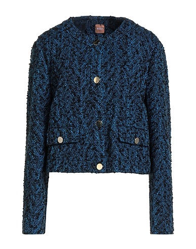 BOSS Jacke Azurblau 70% Baumwolle, 20% Viskose, 4% Polyester, 4% Polyamid, 2% Andere Fasern