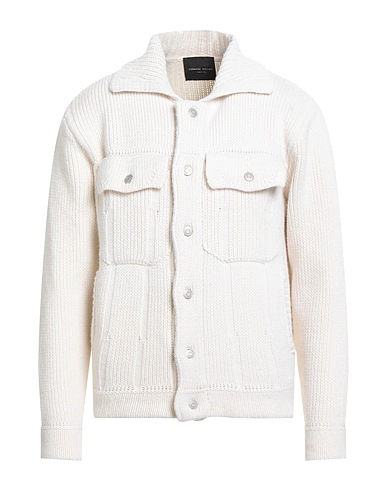ROBERTO COLLINA Jacket Ivory 90% Wool, 10% Cashmere