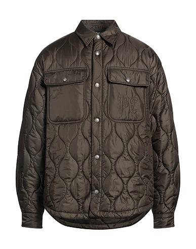 PALM ANGELS Shell jacket Military green 100% Polyester