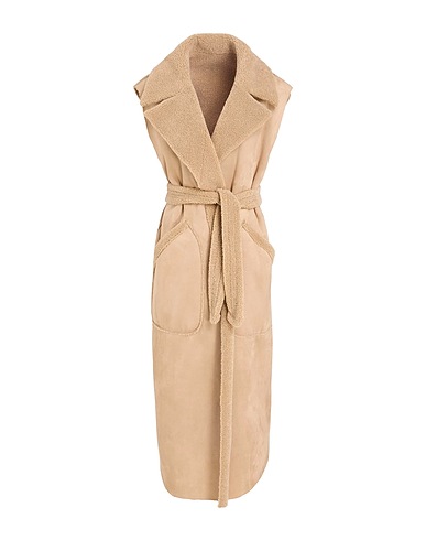 MYSKIN Teddy Coat Sand 100% Polyester, Leather