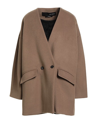 ISABEL BENENATO Coat Taupe 75% Virgin Wool, 25% Polyamide