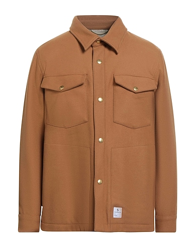 DEPARTMENT 5 Solid colour shirt Camel 80% Wool, 20% Polyamide