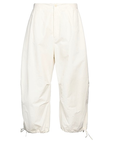AMOMENTO Casual trouser Cream 51% Cotton, 49% Nylon