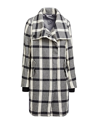 JACOB COHЁN Coat Black 90% Cotton, 8% Acrylic, 2% Other Fibres