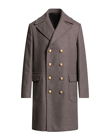 BRIAN DALES Coat Khaki 90% Wool, 10% Polyamide