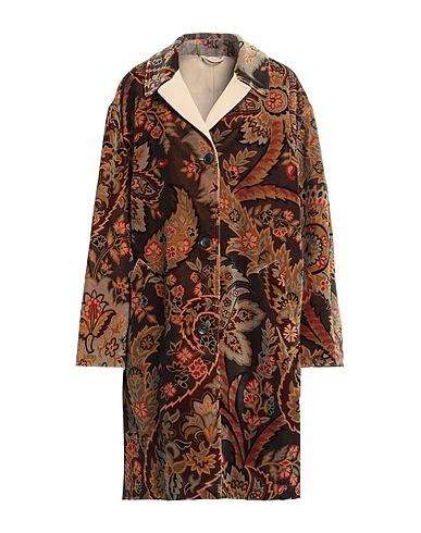 ETRO Coat Khaki 98% Cotton, 2% Elastane