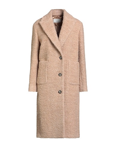 PESERICO Coat Sand 70% Alpaca wool, 19% Virgin Wool, 11% Polyamide, Leather