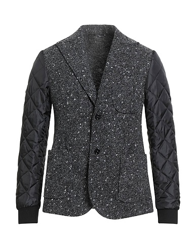 DANIELE ALESSANDRINI Blazer Black 70% Polyester, 30% Wool
