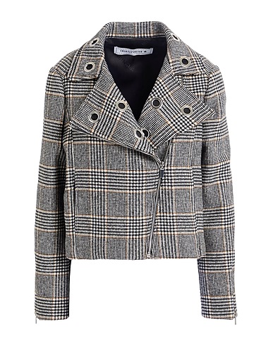 SHIRTAPORTER Biker jacket Metallic 60% Wool, 35% Polyester, 5% Polyamide