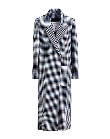 SHIRTAPORTER Coat Slate blue 60% Wool, 35% Polyester, 5% Polyamide