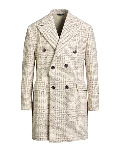 BRIAN DALES Coat Ivory 97% Wool, 3% Polyamide
