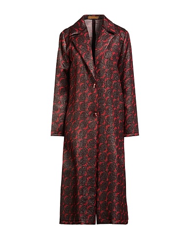 SIYU Full-length jacket Brown 40% Wool, 19% Lurex®, 16% Silk, 13% Nylon, 12% Cotton
