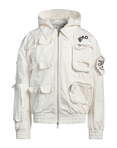 OFF-WHITE™ Jacket White 100% Cotton, PVC - Polyvinyl chloride