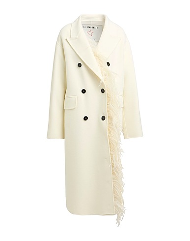 SHIRTAPORTER Manteau long Ivoire 70% Laine, 30% Polyester