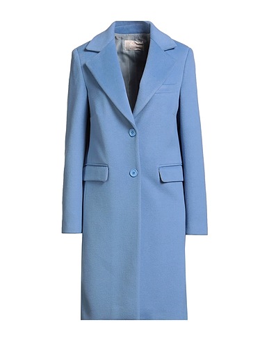 KAOS JEANS Coat Pastel blue 75% Polyester, 20% Viscose, 5% Elastane