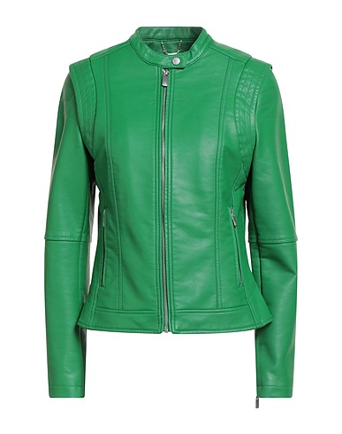 SALSA JEANS Biker jacket Green 100% Polyurethane