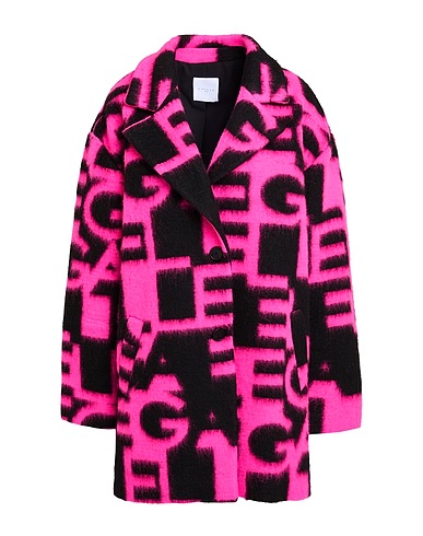GAëLLE Paris Coat Fuchsia 47% Polyester, 38% Virgin Wool, 15% Acrylic