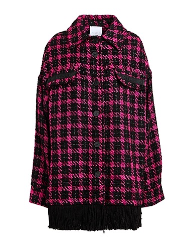 GAëLLE Paris Full-length jacket Fuchsia 52% Acrylic, 32% Polyester, 11% Viscose, 4% Cotton, 1% Metallic fiber