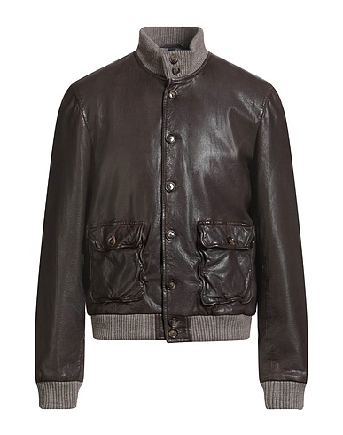 THE JACK LEATHERS Bomber Cioccolato 100% Pelle