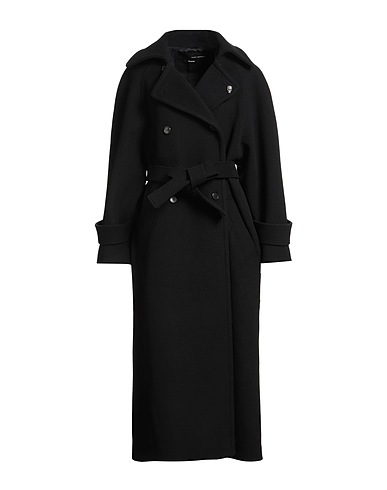 ISABEL BENENATO Coat Black 75% Virgin Wool, 25% Polyamide