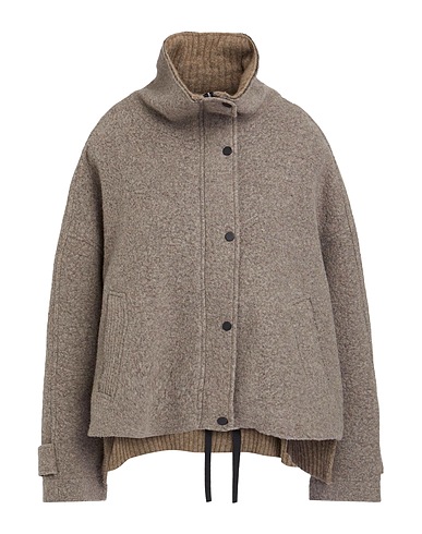 ISABEL BENENATO Jacket Taupe 90% Virgin Wool, 10% Polyester, Merino Wool, Polyamide, Elastane