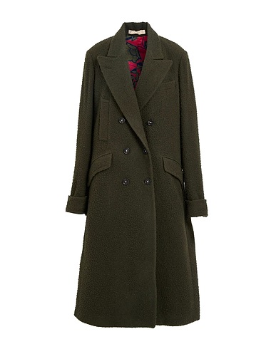 MASSIMO ALBA Coat Dark green 100% Virgin Wool
