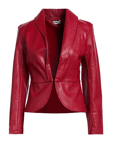 SUPPOSE Jacket Red 50% Polyurethane, 50% Rayon