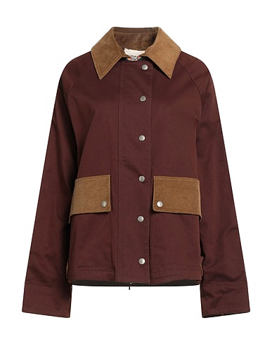 SIEDRÉS Jacket Chocolate brown 100% Cotton, Polyamide