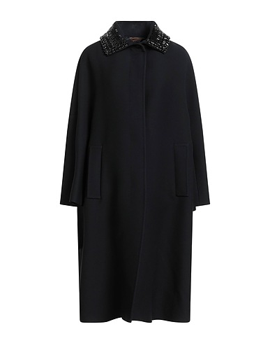 MAX MARA Manteau long Noir 85% Laine vierge, 15% Soie