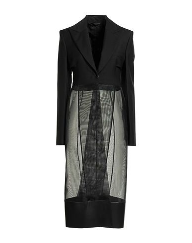 GIVENCHY Full-length jacket Black 73% Wool, 27% Mohair wool, Polyamide, Lambskin