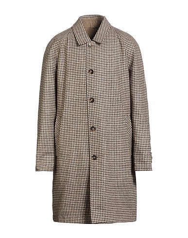 L'IMPERMEABILE Coat Dark brown 100% Cotton, Virgin Wool