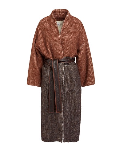 ALYSI Coat Brown 85% Virgin Wool, 10% Alpaca wool, 5% Polyamide