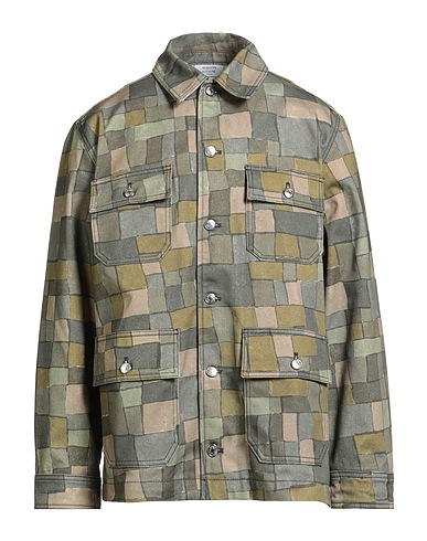 MAISON KITSUNÉ Denim jacket Military green 100% Cotton