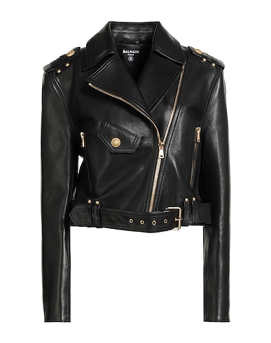 BALMAIN ブルゾン NERO 羊革(ラムスキン) 100%