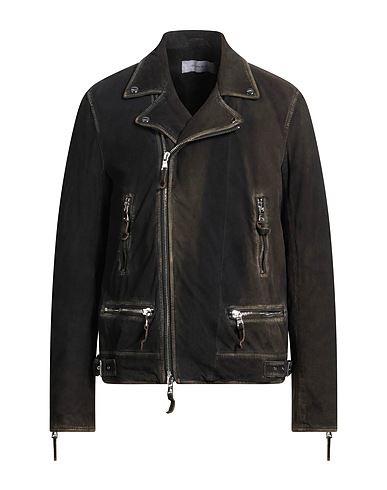 BULLY Biker jacket Midnight blue 100% Goat skin