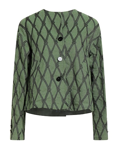 ALESSIA SANTI Jacket Green 54% Cotton, 28% Polyester, 14% Acrylic, 4% Other Fibres