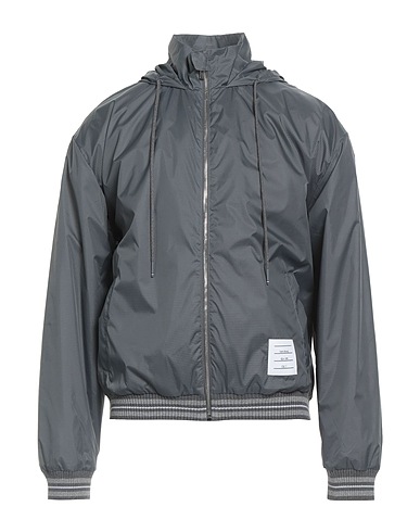 THOM BROWNE Jacket Grey 100% Polyamide, Cotton, Elastane