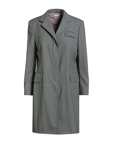 THOM BROWNE Full-length jacket Grey 100% Wool