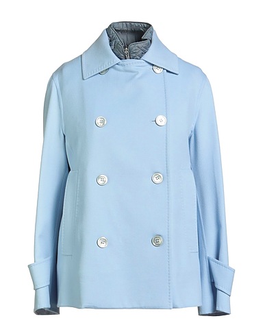 MOORER Coat Sky blue 99% Virgin Wool, 1% Polyamide