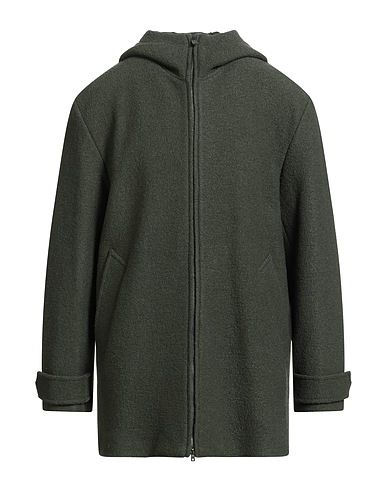 PAOLO PECORA Coat Military green 100% Virgin Wool