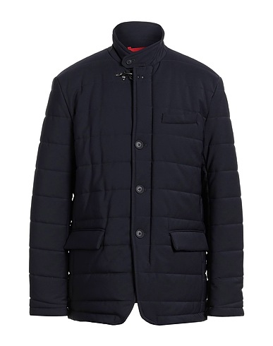 FAY Shell jacket Navy blue 88% Polyamide, 12% Elastane
