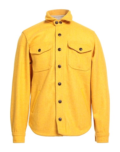 CHESAPEAKE'S Camicia tinta unita Giallo ocra 100% Lana Vergine