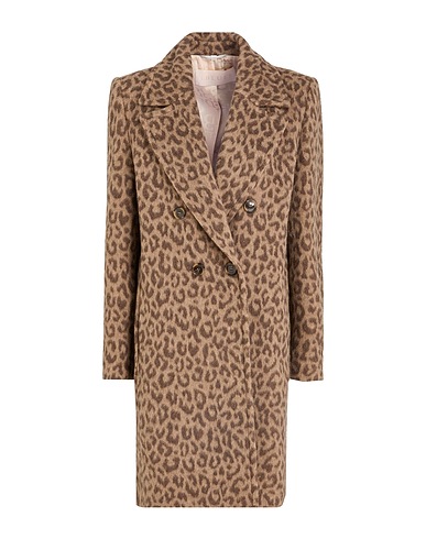 I BLUES Coat Sand 50% Acrylic, 25% Polyester, 20% Wool, 5% Other Fibres
