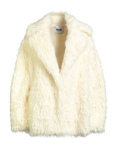 MSGM Teddy Coat White 57% Modacrylic, 25% Acrylic, 18% Polyester